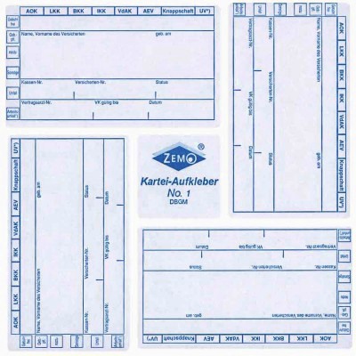 Karteikartenaufkleber DBGM