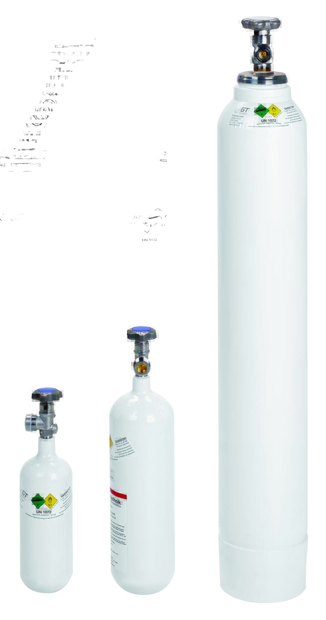 Sauerstoff-Flaschen gefüllt Sauerstoff-Flaschen gefüllt
